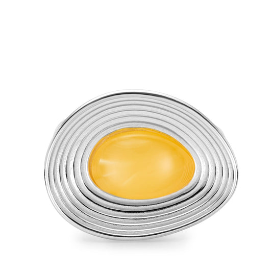 Ripples Reflections Baltic Milk Amber Oval Ring White Gold Ripples Reflections Baltic Milk Amber Oval Ring White Gold