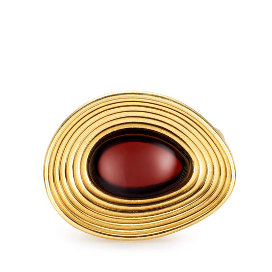 Ripples Reflections Baltic Cherry Amber Oval Ring White Gold Ripples Reflections Baltic Cherry Amber Oval Ring White Gold