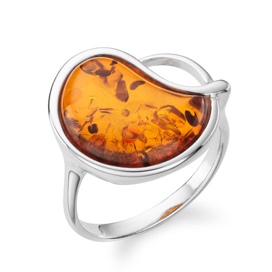 Luminor Fluid Cognac Amber Ring White Gold Luminor Fluid Cognac Amber Ring White Gold