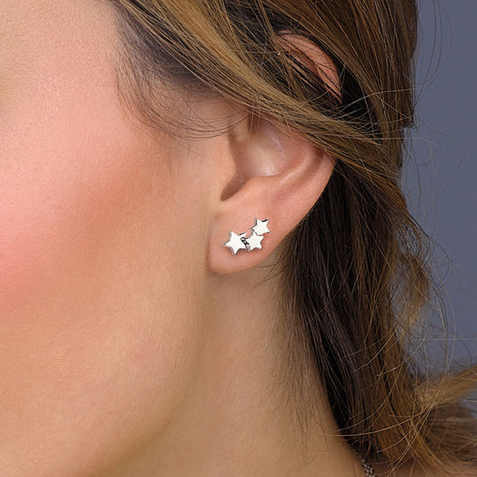 Kit Heath Stargazer Galaxy Sterling Silver Stud Earrings White Gold Kit Heath Stargazer Galaxy Sterling Silver Stud Earrings White Gold