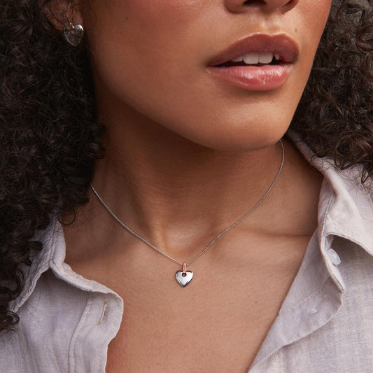 Clogau Cariad Silver Heart Pendant White Gold Clogau Cariad Silver Heart Pendant White Gold