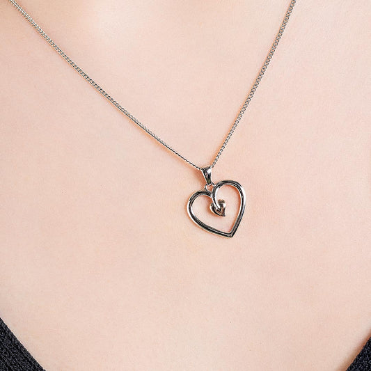 Clogau Tree of Life Sterling Silver Heart Pendant White Gold Clogau Tree of Life Sterling Silver Heart Pendant White Gold