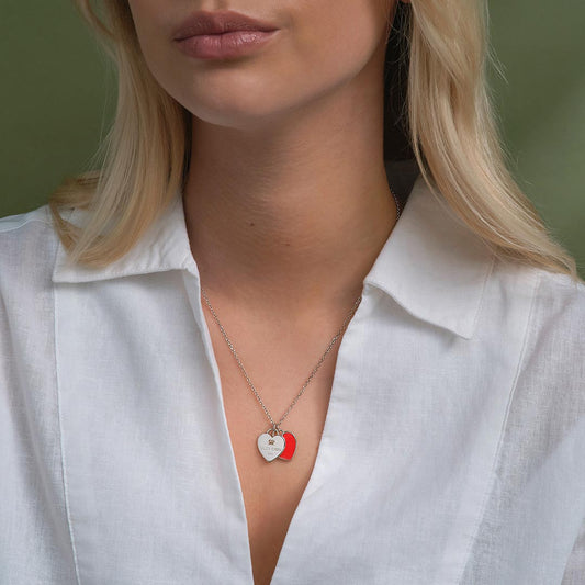 Clogau WRU Welsh Heart Silver Pendant White Gold Clogau WRU Welsh Heart Silver Pendant White Gold