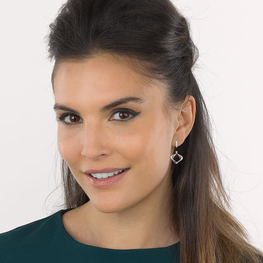 Kit Heath Alicia Rose Petite Drop Earrings White Gold Kit Heath Alicia Rose Petite Drop Earrings White Gold