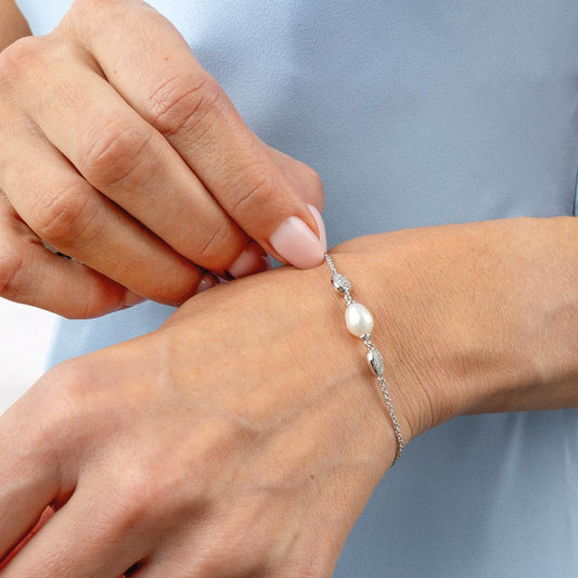 Kit Heath Coast Pebble Glisten Pave Pearl Bracelet White Gold Kit Heath Coast Pebble Glisten Pave Pearl Bracelet White Gold