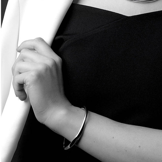 Kit Heath Bevel Cirque Sterling Silver Bangle White Gold Kit Heath Bevel Cirque Sterling Silver Bangle White Gold