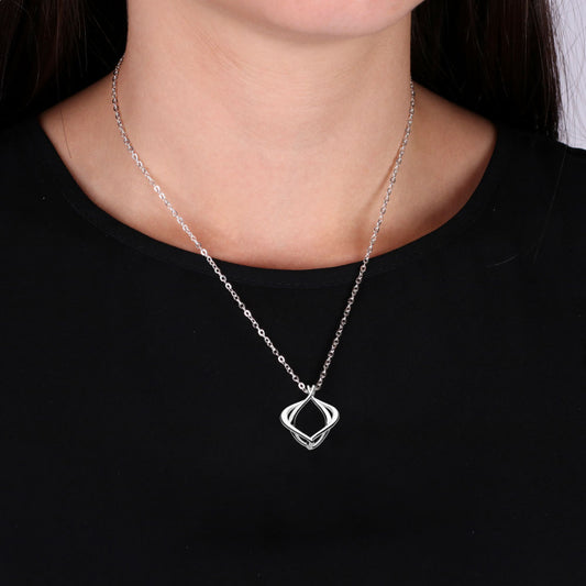 Kit Heath Infinity Alicia Petite Sterling Silver Necklace White Gold Kit Heath Infinity Alicia Petite Sterling Silver Necklace White Gold