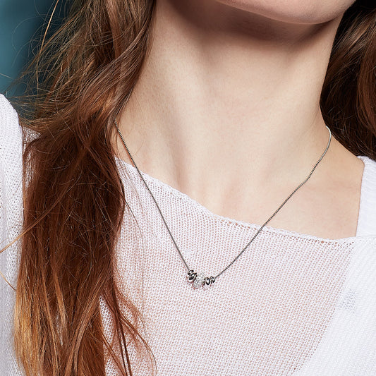 Kit Heath Coast Tumble Glisten Pave Sterling Silver Necklace White Gold Kit Heath Coast Tumble Glisten Pave Sterling Silver Necklace White Gold