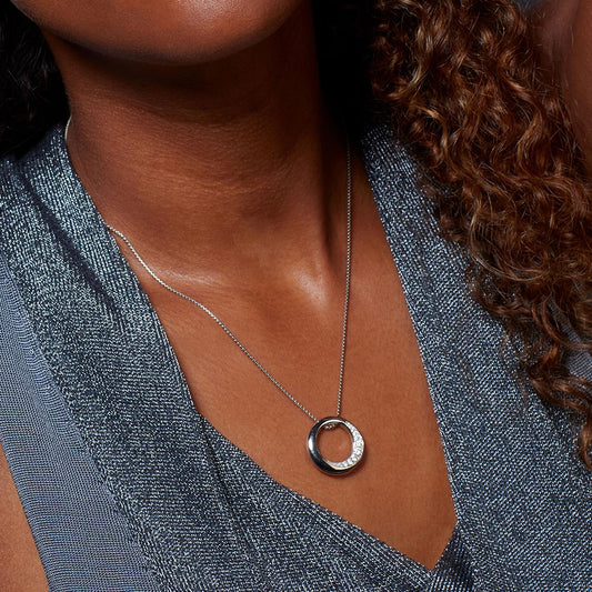 Kit Heath Bevel Cirque Sterling Silver Reviserable Necklace White Gold Kit Heath Bevel Cirque Sterling Silver Reviserable Necklace White Gold