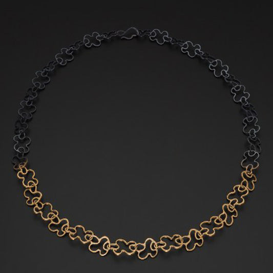 Garden Scribble Statement Necklace White Gold Garden Scribble Statement Necklace White Gold