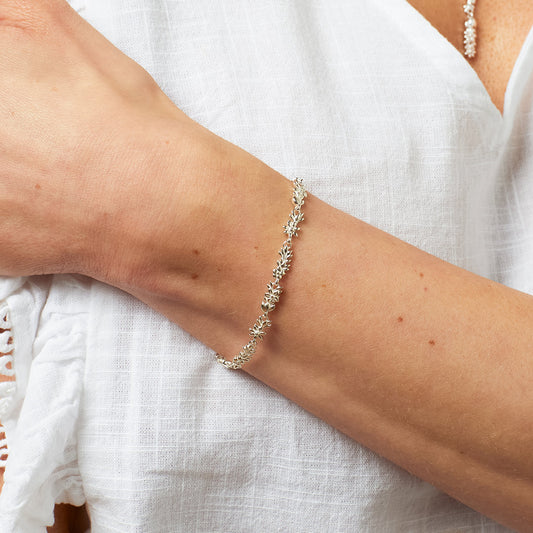 Laura Ashley Naunton Folly Sterling Silver Tennis Bracelet White Gold Laura Ashley Naunton Folly Sterling Silver Tennis Bracelet White Gold