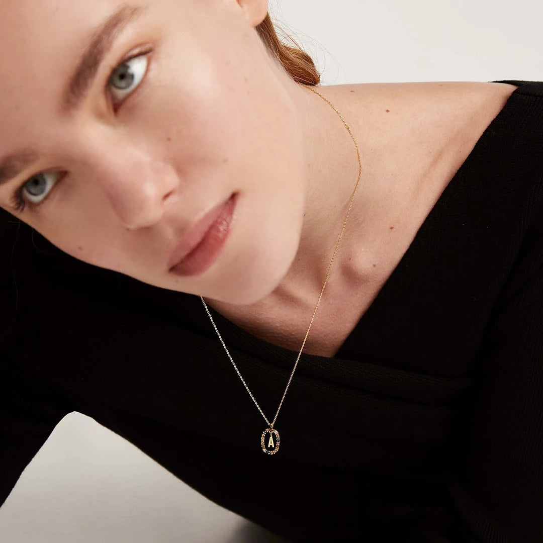 Pdpaola Letter A Multicolour Stone Necklace