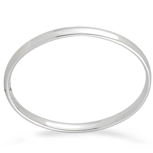 Oval Court shape large classic Bangle White Gold Oval Court shape large classic Bangle White Gold