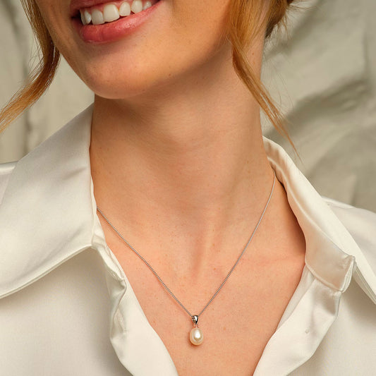 Clogau Nature's Wonder Beachcomber Sterling Silver and Pearl Pendant White Gold Clogau Nature's Wonder Beachcomber Sterling Silver and Pearl Pendant White Gold