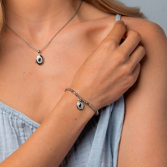 Clogau Princess Diana Sterling Silver and Sapphire Affinity Bracelet White Gold Clogau Princess Diana Sterling Silver and Sapphire Affinity Bracelet White Gold