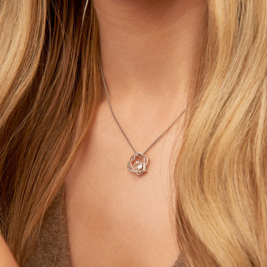 Clogau Always in My Heart Sterling Silver Pendant White Gold Clogau Always in My Heart Sterling Silver Pendant White Gold