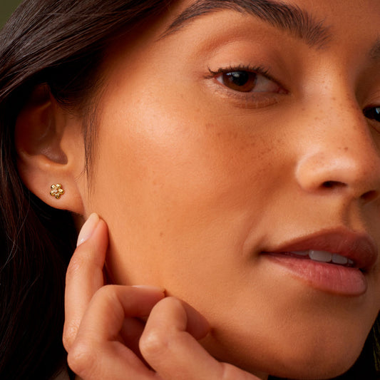 Clogau Forget Me Not Gold and Diamond Earrings Yellow Gold Clogau Forget Me Not Gold and Diamond Earrings Yellow Gold