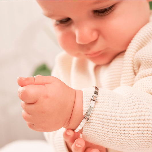 Clogau Tree of Life Insignia Sterling Silver Baby Bangle White Gold Clogau Tree of Life Insignia Sterling Silver Baby Bangle White Gold