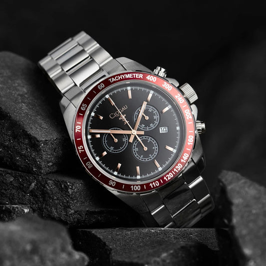 Clogau Brenig Stainless Steel Mens Red Bezel WRU Watch Clogau Brenig Stainless Steel Mens Red Bezel WRU Watch Clogau Brenig Stainless Steel Mens Red Bezel WRU Watch Clogau Brenig Stainless Steel Mens Red Bezel WRU Watch