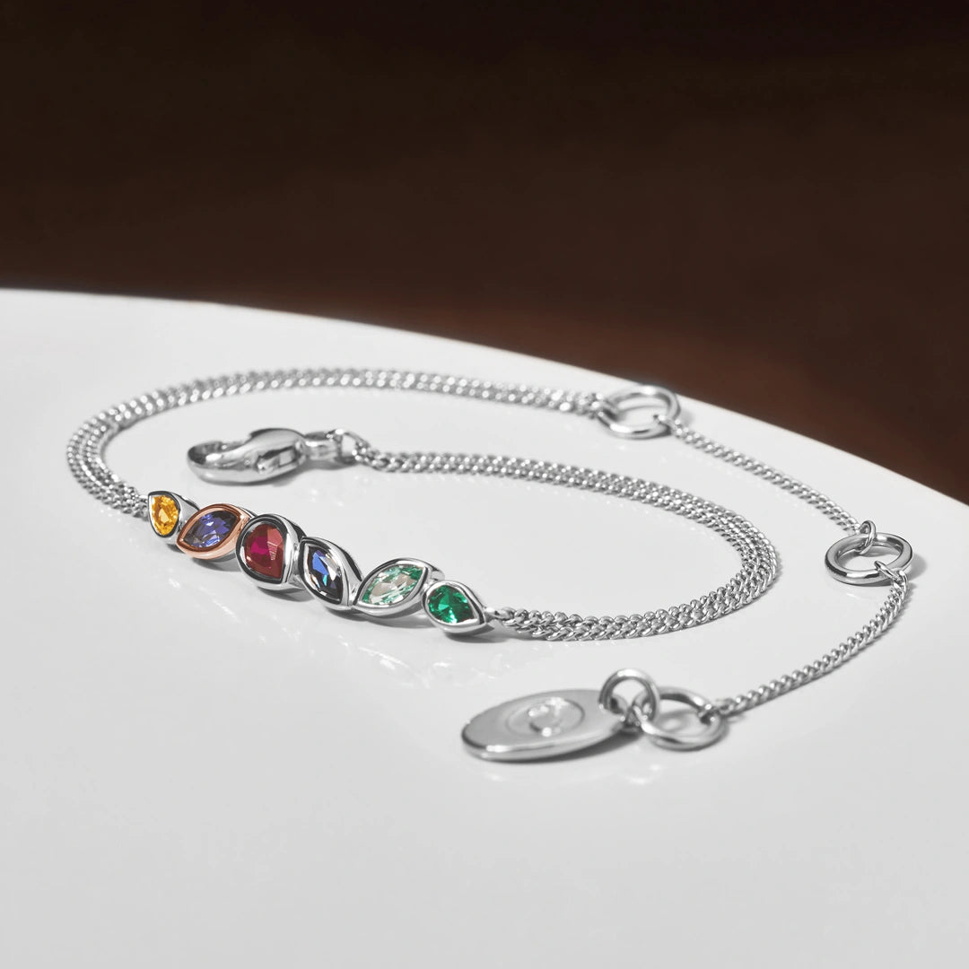 Clogau Cariad Sterling Silver Lab Grown Multi Stone Bracelet
