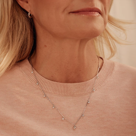 Clogau Celebration Sterling Silver White Topaz Station Necklace Clogau Celebration Sterling Silver White Topaz Station Necklace Clogau Celebration Sterling Silver White Topaz Station Necklace Clogau Celebration Sterling Silver White Topaz Station Necklace