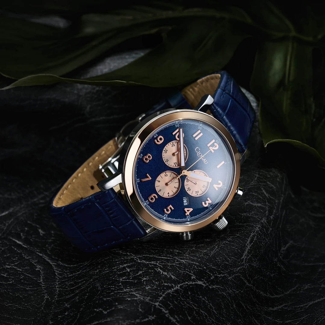 Clogau Gwynant Stainless Steel Unisex Navy Blue Dial Watch