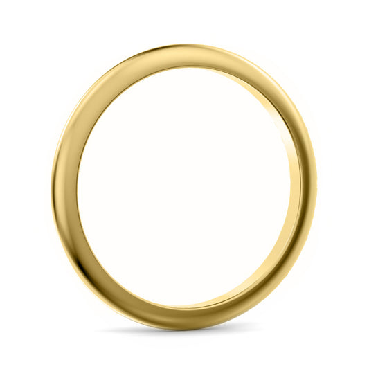 2mm D Shape Heavy Weight Wedding Ring Yellow Gold 2mm D Shape Heavy Weight Wedding Ring Yellow Gold