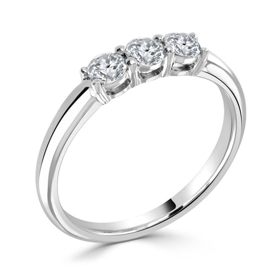 0.45CT Three Stone Diamond Ring White Gold 0.45CT Three Stone Diamond Ring White Gold