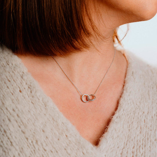 DiamonFire Interlocking Rings Necklace White Gold DiamonFire Interlocking Rings Necklace White Gold