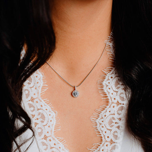Diamonfire Pave Set Round Shaped Pendant White Gold Diamonfire Pave Set Round Shaped Pendant White Gold