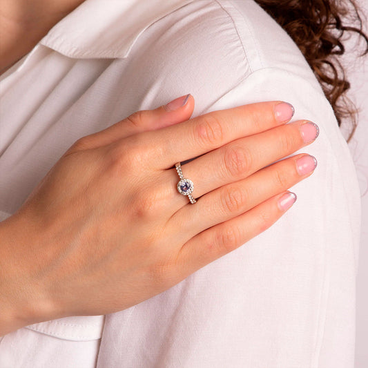 Diamonfire Blue Pastel Pave Set Ring White Gold Diamonfire Blue Pastel Pave Set Ring White Gold