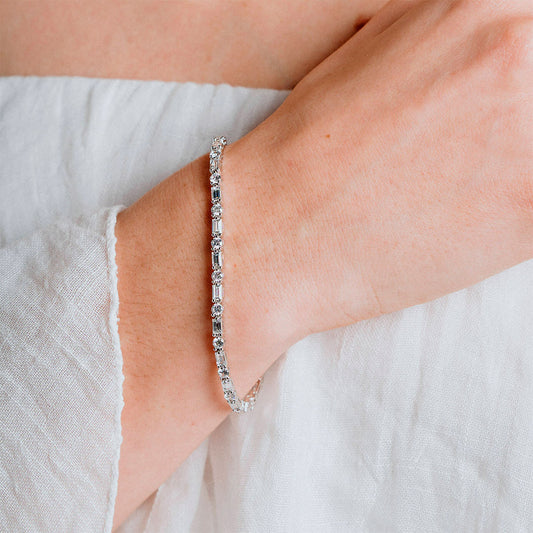 DiamonFire Baguette and Round Cut Bracelet White Gold DiamonFire Baguette and Round Cut Bracelet White Gold