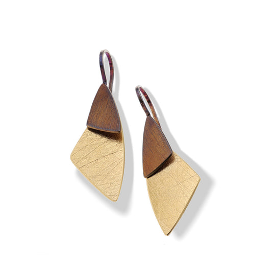 Reuleaux Obtuse Triangle Duo Drop Earrings White Gold Reuleaux Obtuse Triangle Duo Drop Earrings White Gold