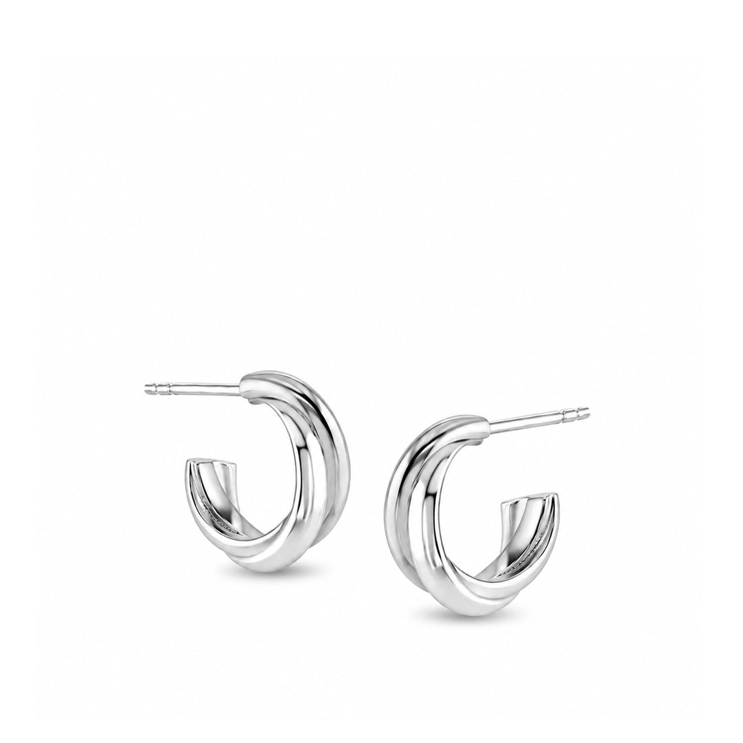 Crossover Mini Huggie Earrings