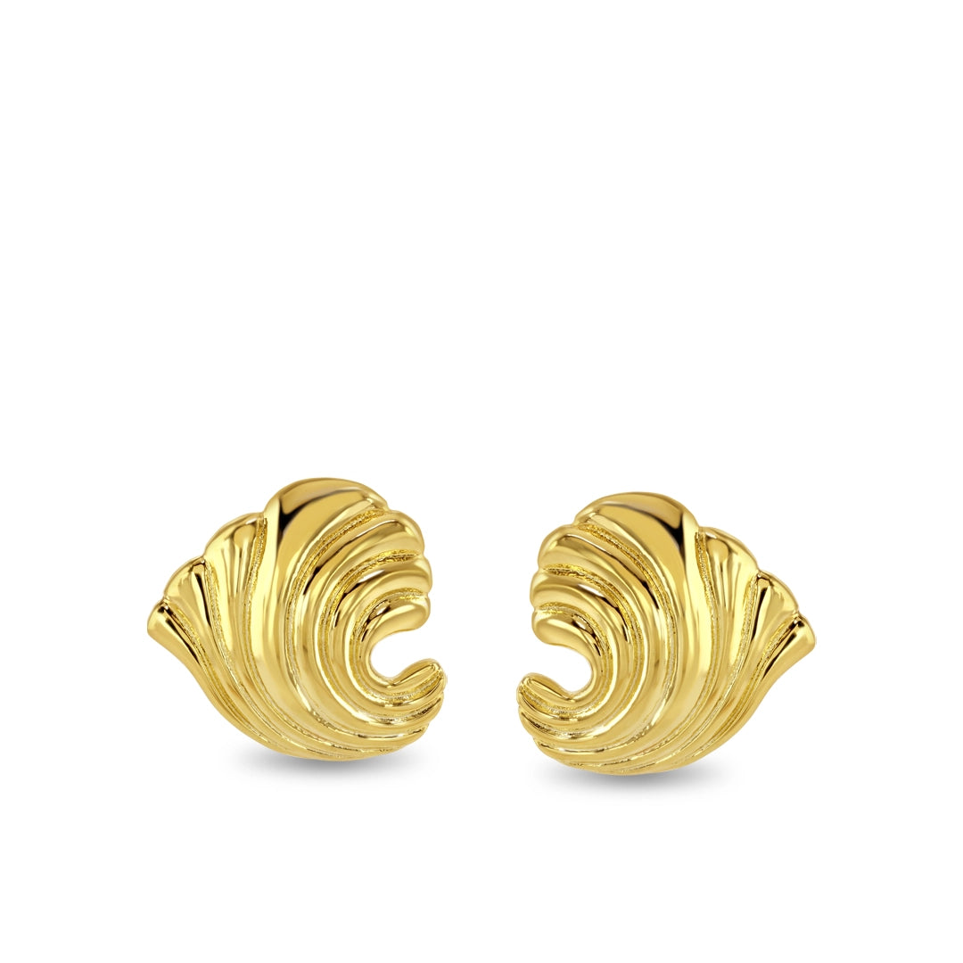 Marina Wave Gold Vermeil Stud Earrings