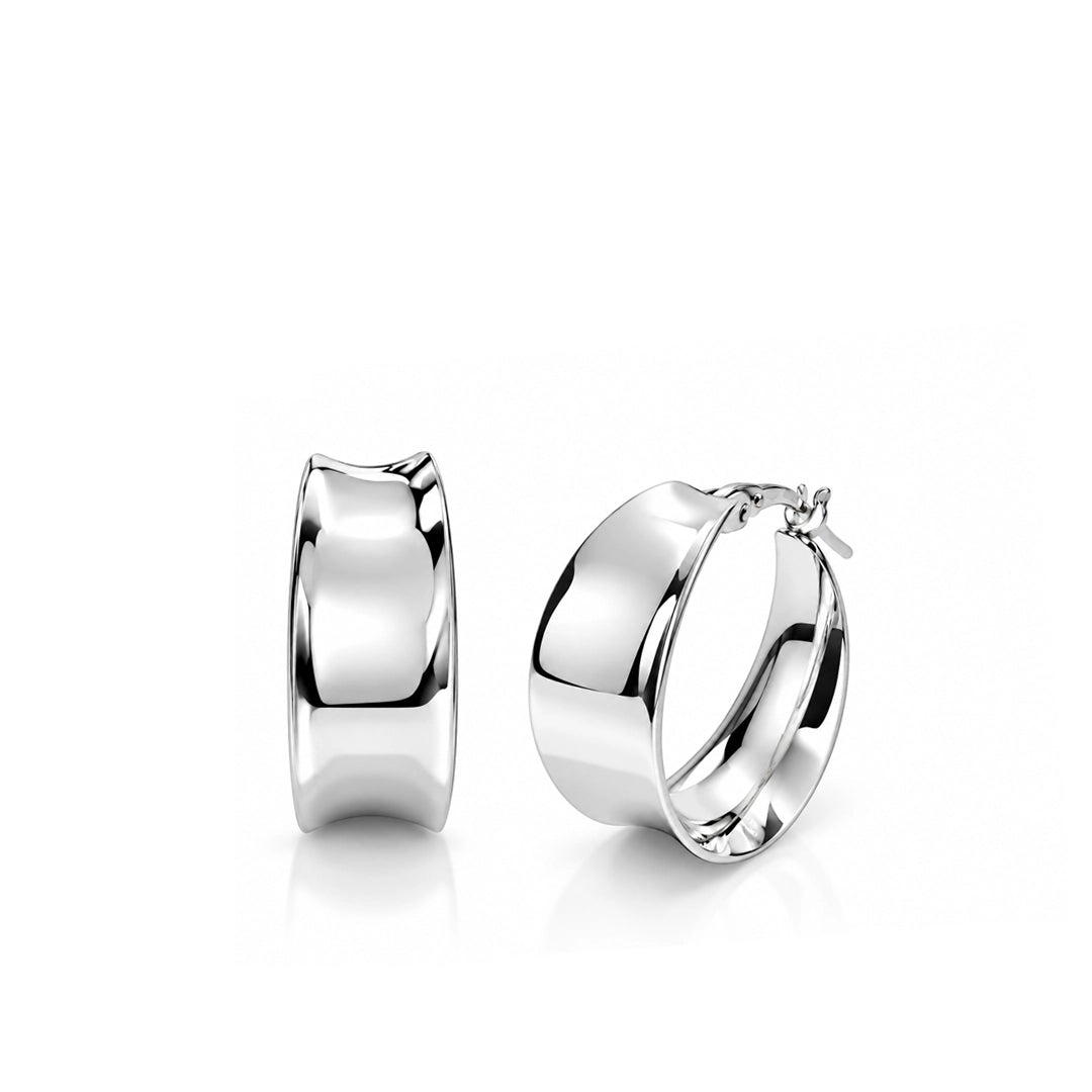 Sola Sculpted Sterling Silver Mini Hoop Earrings