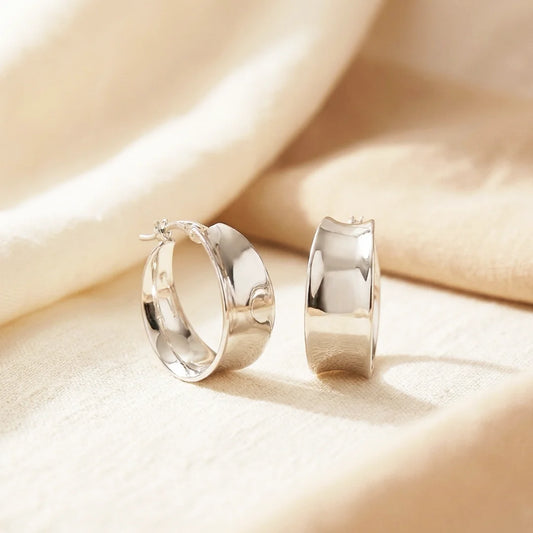 Sola Sculpted Sterling Silver Mini Hoop Earrings Sola Sculpted Sterling Silver Mini Hoop Earrings