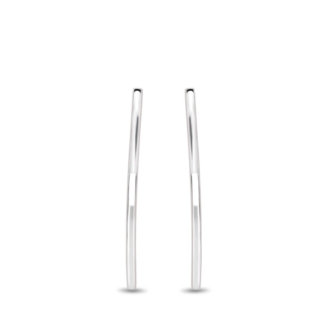 Sway Liner Silver Earrings
