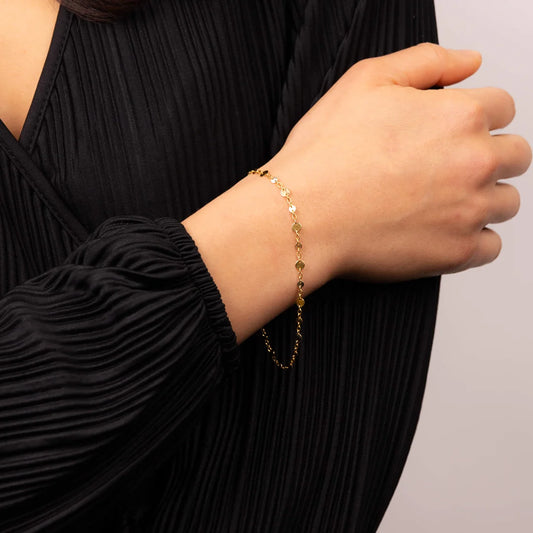 9ct Yellow Gold Disc and Chain link Bracelet 9ct Yellow Gold Disc and Chain link Bracelet 9ct Yellow Gold Disc and Chain link Bracelet 9ct Yellow Gold Disc and Chain link Bracelet