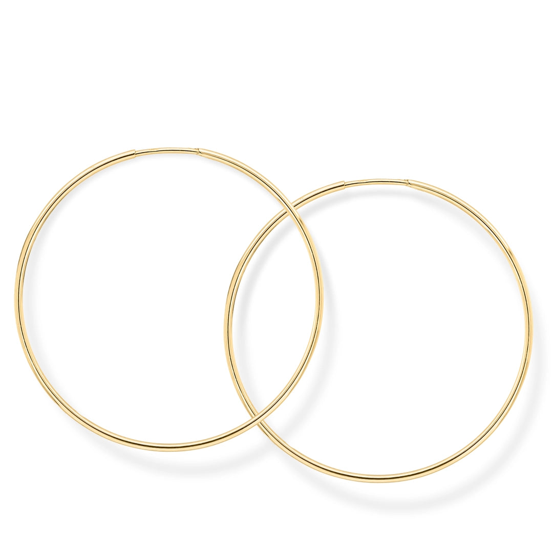 9ct Yellow Gold Classic 30mm Hoop Earrings