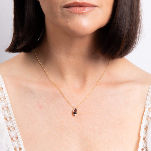 9ct Yellow Gold Navette Garnet Pendant 9ct Yellow Gold Navette Garnet Pendant 9ct Yellow Gold Navette Garnet Pendant 9ct Yellow Gold Navette Garnet Pendant