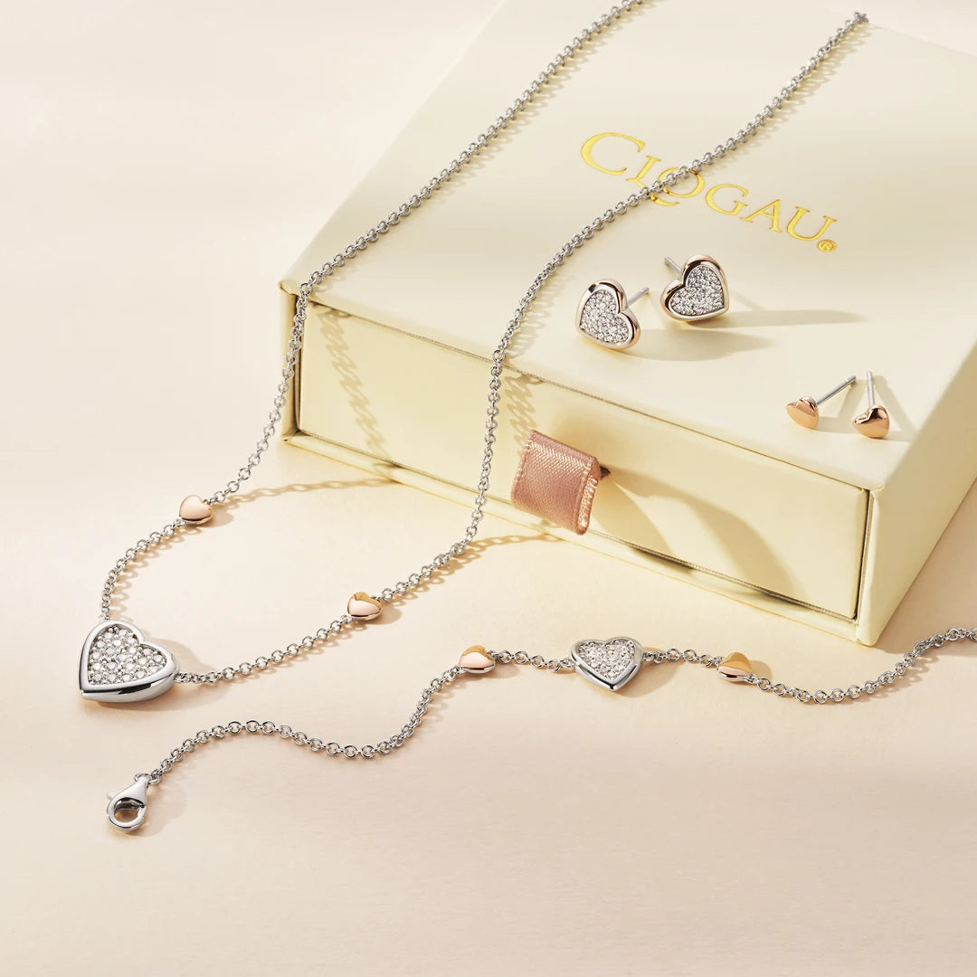 Forever Yours Sterling Silver Love Heart Bracelet with Swarovski® Zirconia
