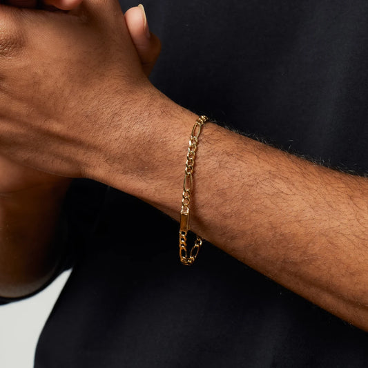 Fred Bennett Mens Sterling Silver Golden Figaro Chain Bracelet Fred Bennett Mens Sterling Silver Golden Figaro Chain Bracelet Fred Bennett Mens Sterling Silver Golden Figaro Chain Bracelet Fred Bennett Mens Sterling Silver Golden Figaro Chain Bracelet