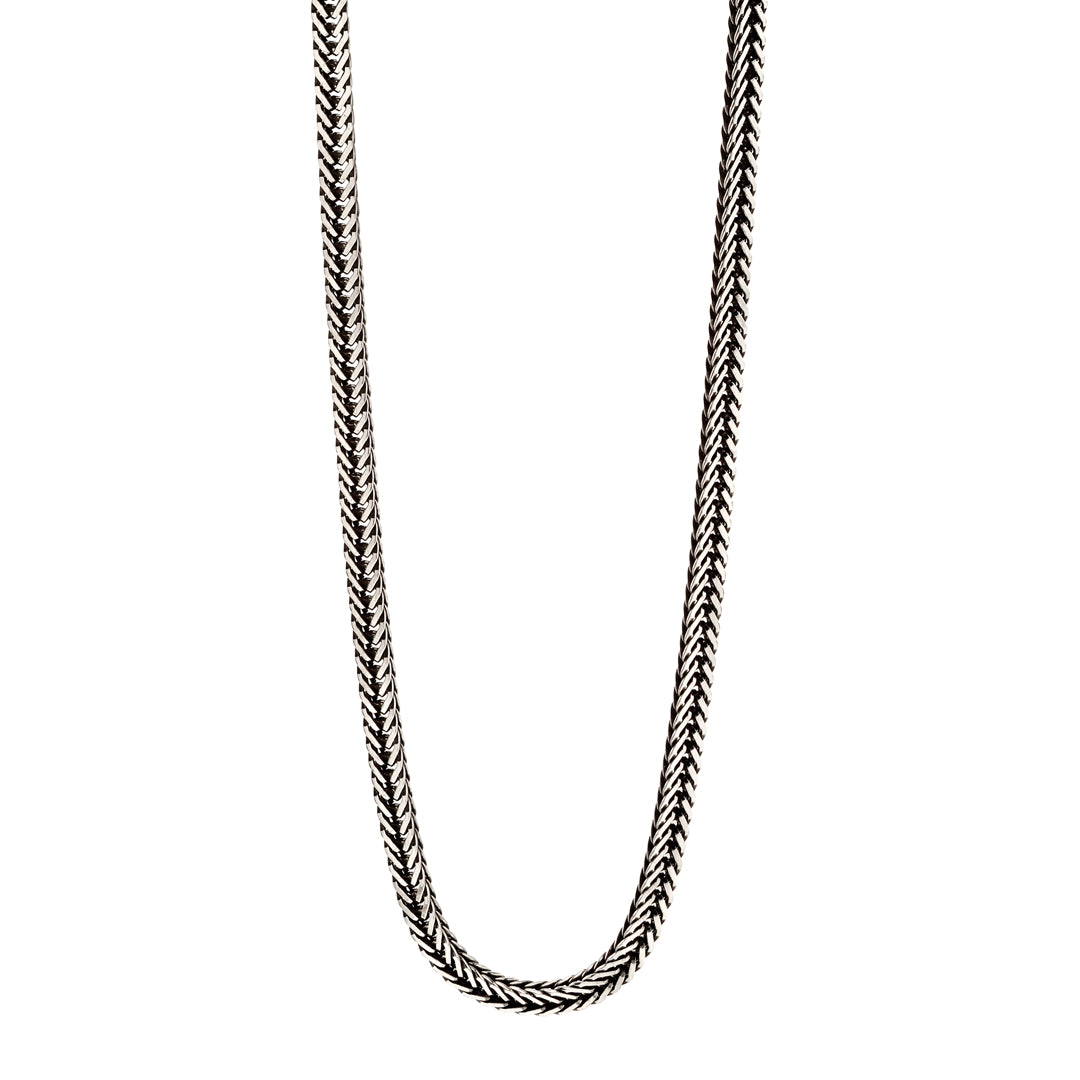 Fred Bennett Mens Oxidised Foxtail Chain Necklace