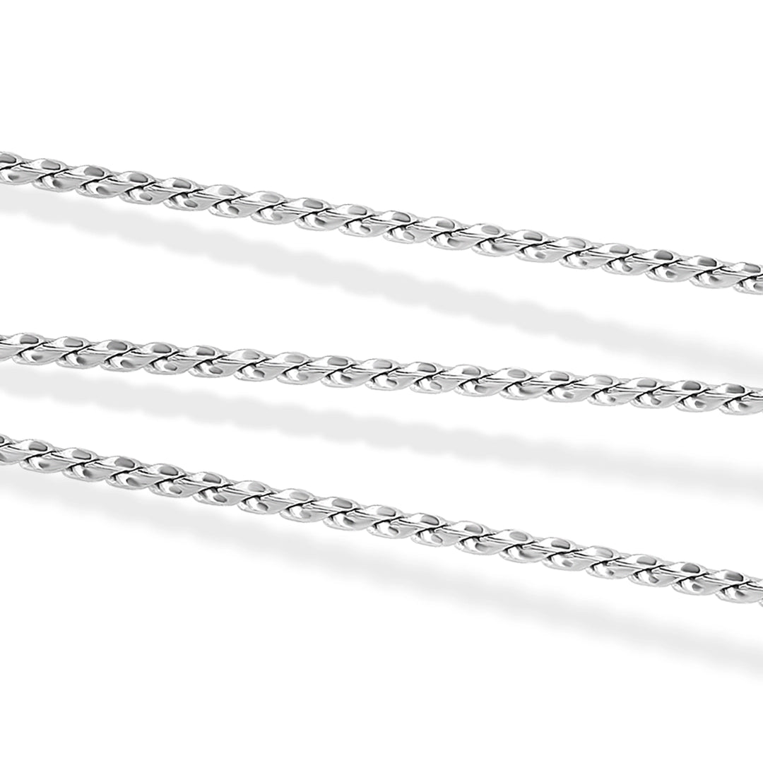 Fred Bennett Mens Sterling Silver Twisted Box Chain Necklace