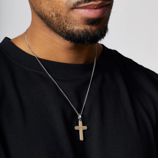 Fred Bennett Mens Two Tone Stainless Steel Cross Necklace Fred Bennett Mens Two Tone Stainless Steel Cross Necklace Fred Bennett Mens Two Tone Stainless Steel Cross Necklace Fred Bennett Mens Two Tone Stainless Steel Cross Necklace