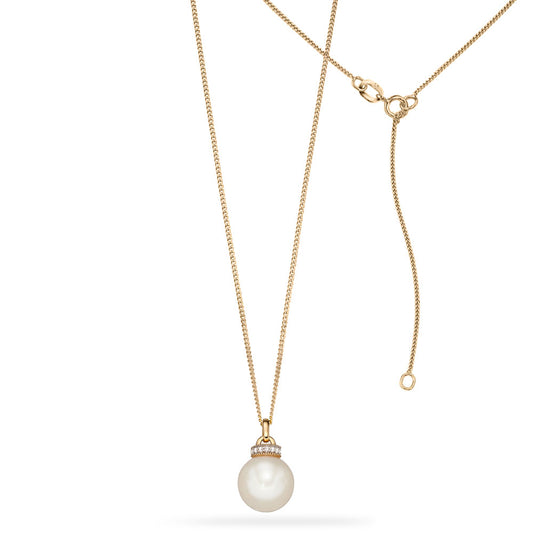 9ct Yellow Gold Fresh Water Pearl Rondelle Pendant Yellow Gold 9ct Yellow Gold Fresh Water Pearl Rondelle Pendant Yellow Gold