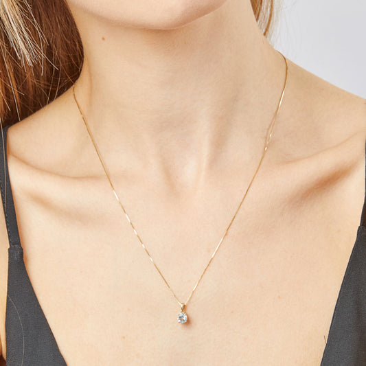 9ct Yellow Gold March Birthstone Aquamarine Pendant Yellow Gold 9ct Yellow Gold March Birthstone Aquamarine Pendant Yellow Gold