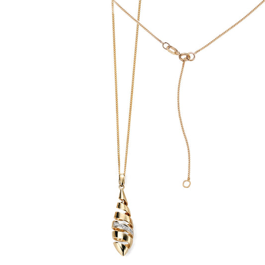 9ct Yellow Gold Spiral Drop Pendant Yellow Gold 9ct Yellow Gold Spiral Drop Pendant Yellow Gold