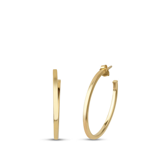 Oval Hoop Earrings Yellow Gold Oval Hoop Earrings Yellow Gold